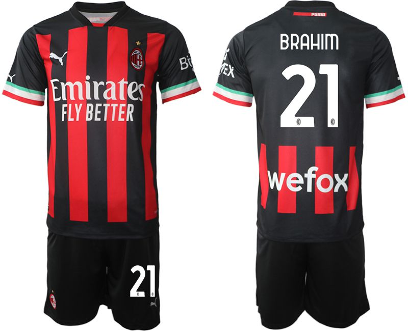 Men 2022-2023 Club Ac Milan home black 21 Soccer Jersey